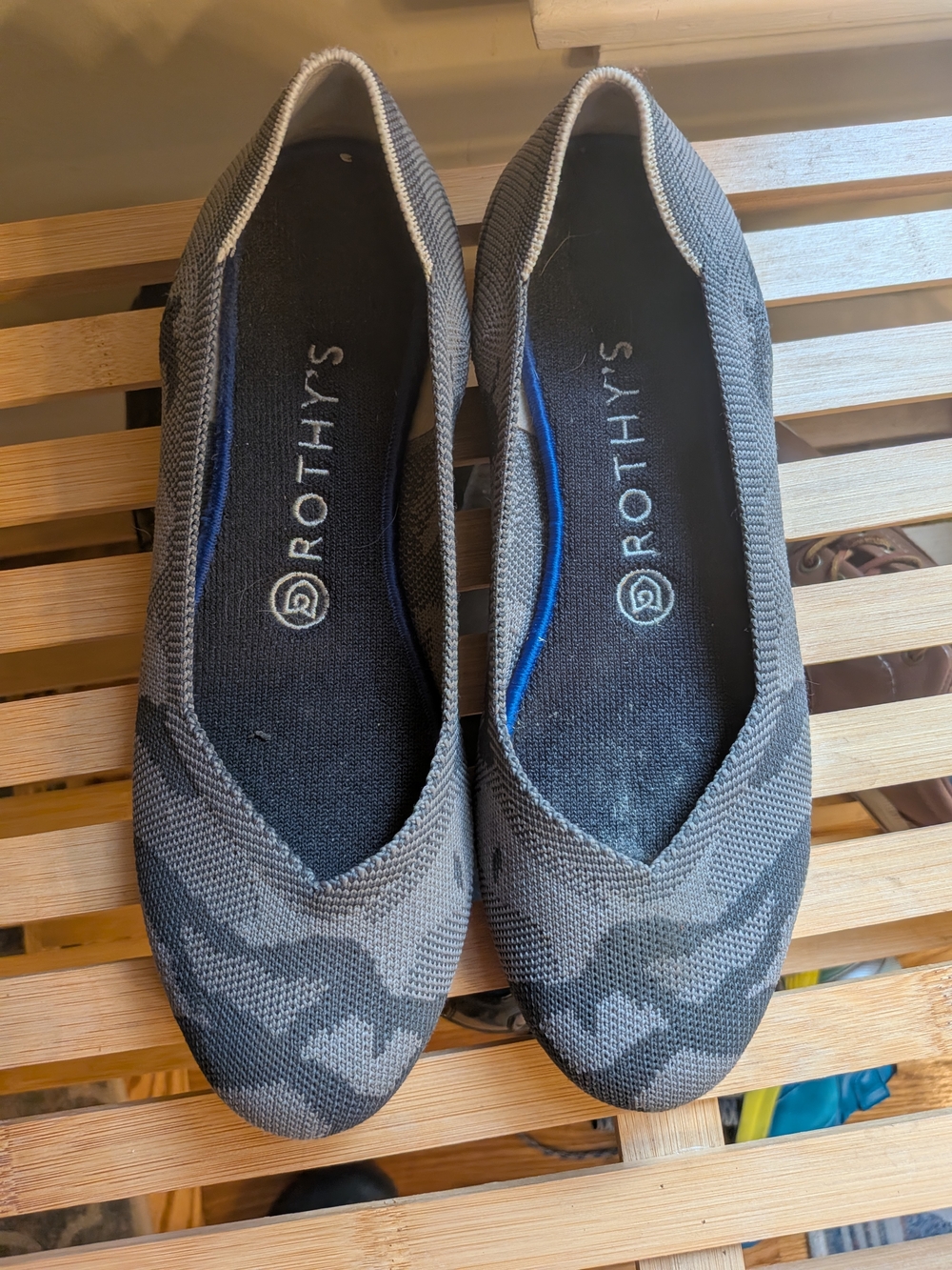Rothy's Gray Camo Knit Ballet Flats - Women's Size 8, But Fits Like 7.5